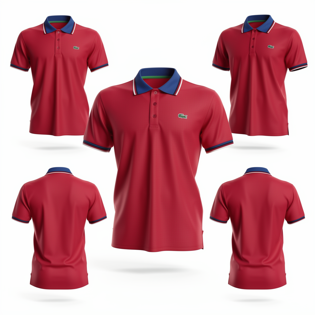 Camiseta Importada Polo Lacoste Roja