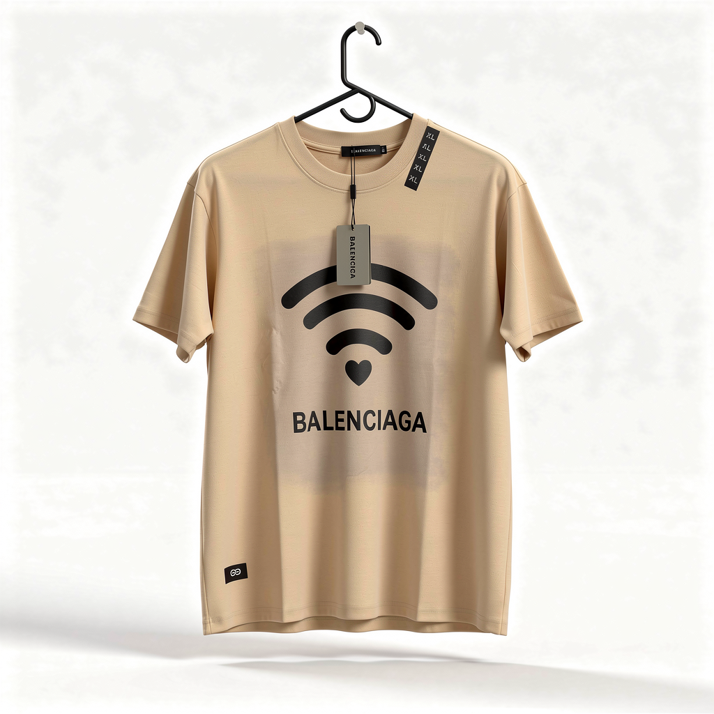 Camiseta Importada Balenciaga Café Claro