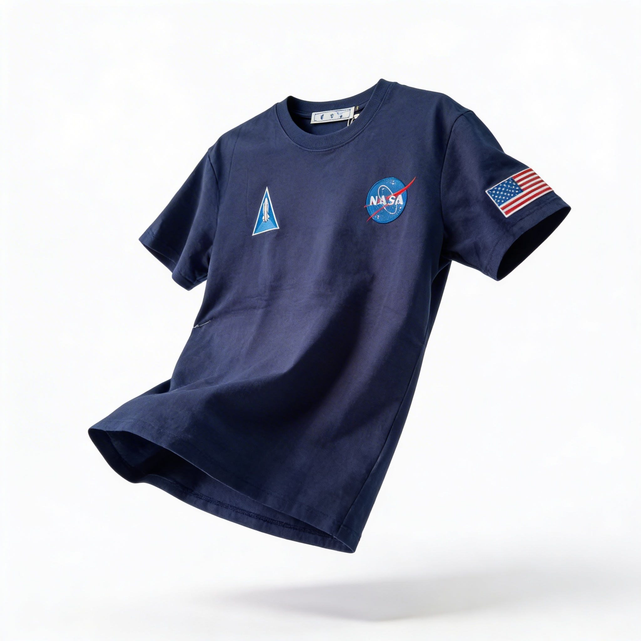 Camiseta Importada Nasa Azul aguamarina
